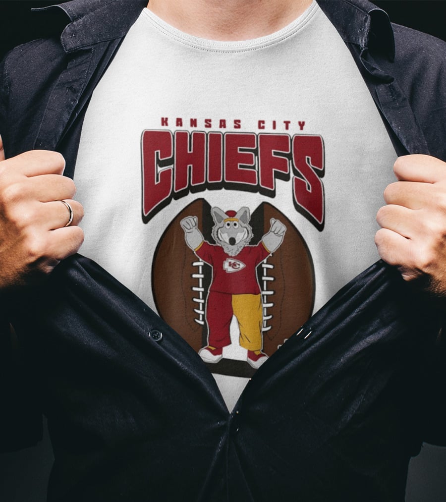 Kansas City Chiefs K.C. Wolf Mascot Football 2026 T-Shirt