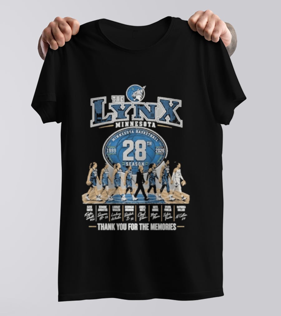 The Lynx Minnesota Basketball 28th Season 1999 2026 Thank You For The Memories Legend Player T-Shirt