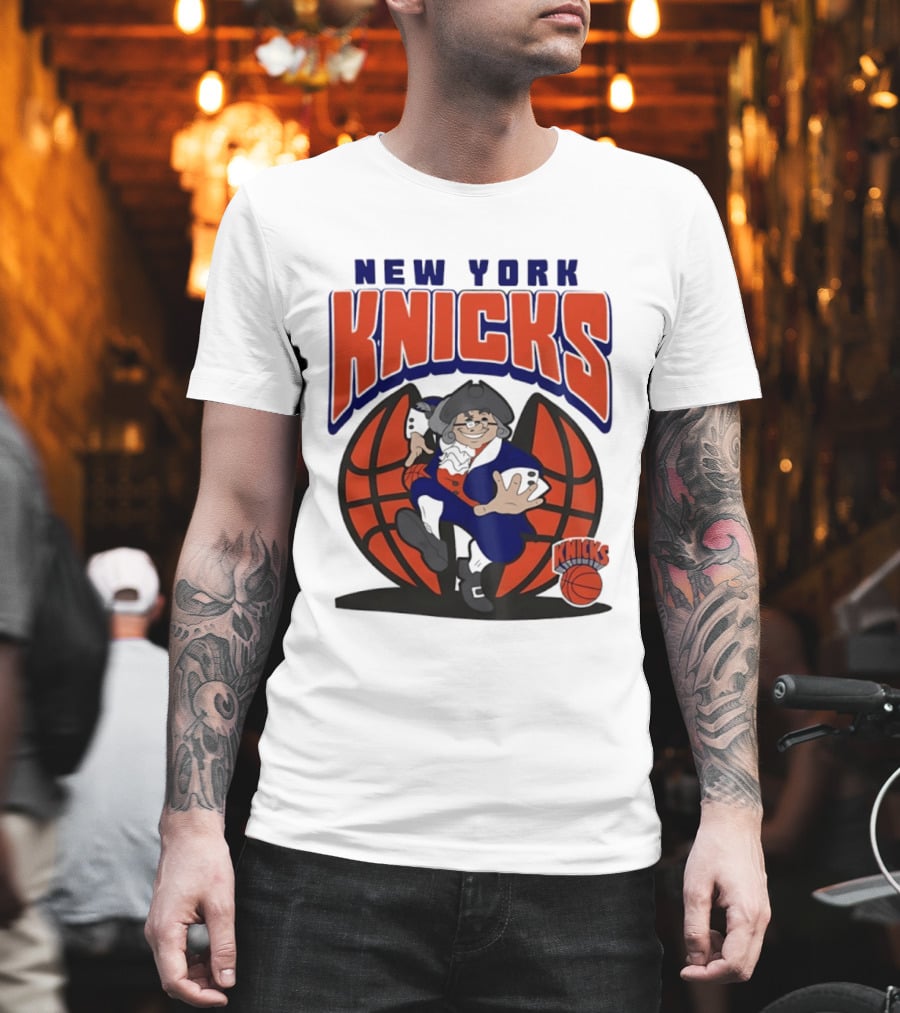 New York Knicks Father Knickerbocker Basketball Mania T-Shirt