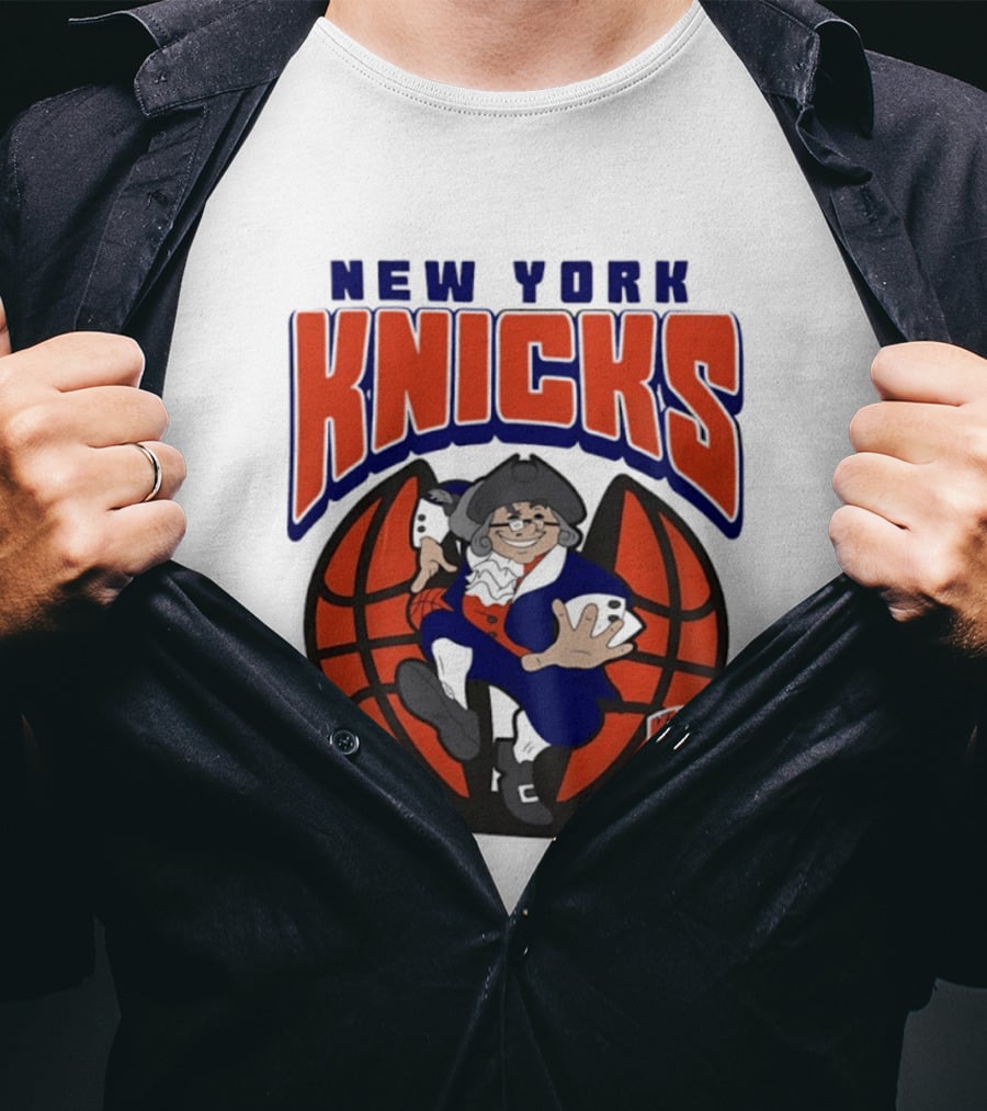 New York Knicks Father Knickerbocker Basketball Mania T-Shirt