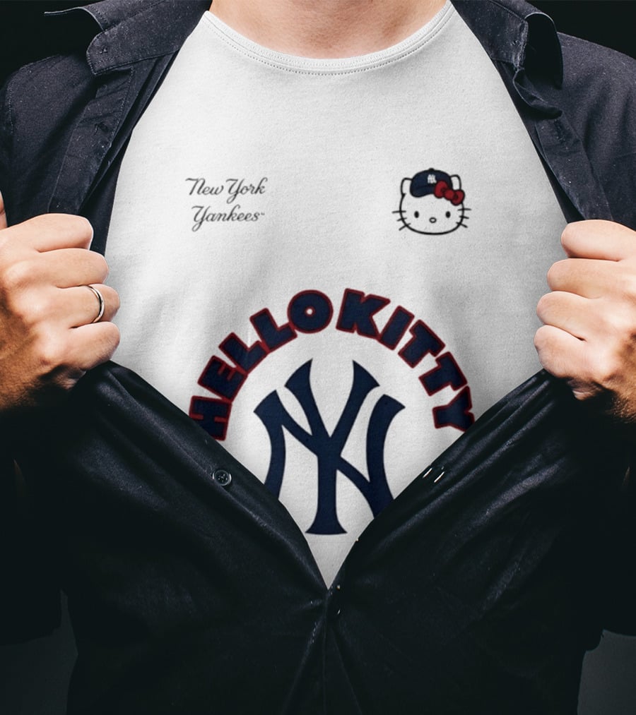 New York Yankees Hello Kitty Collaboration August 22 Yankee Stadium T-Shirt