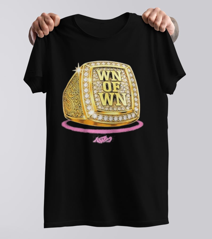 WN OF WIN Championship Gold Ring With Diamonds T-Shirt