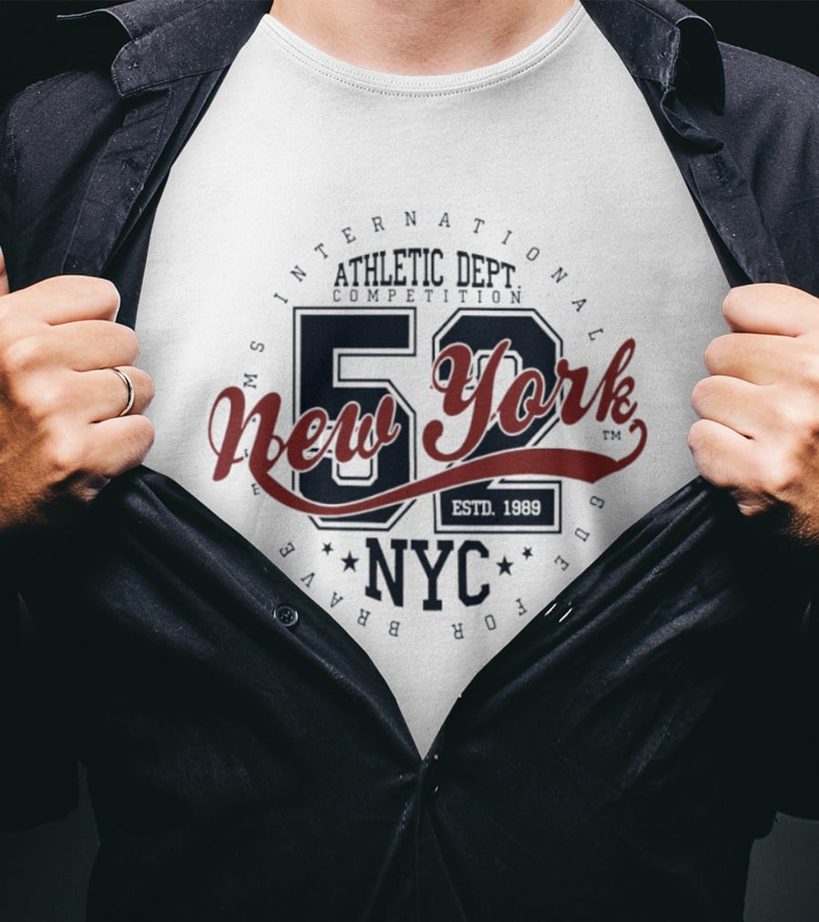 NY International Athletic Dept Competition 52 New York NYC Estd 1989 T-Shirt