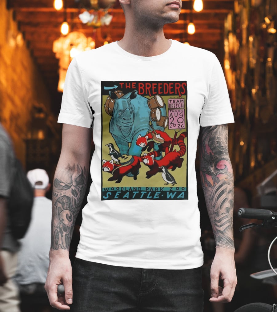 The Breeders Team Dresch Live Woodland Park Zoo Seattle WA August 20 2026 T-Shirt