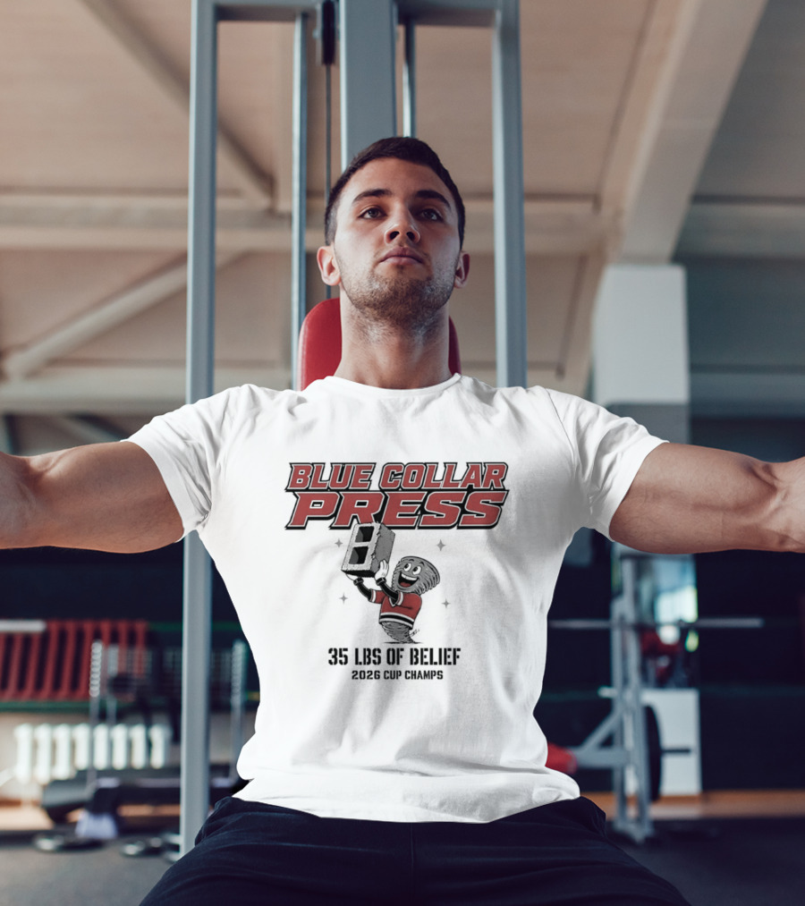 Carolina Hurricanes Blue Collar Press 35 LBS Of Belief 2026 Cup Winners T-Shirt