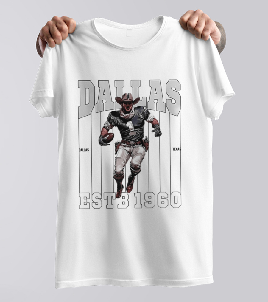 Dallas Cowboys Estb 1960 Football Vintage Style Running Player T-Shirt