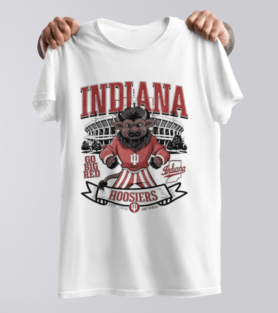 Indiana Hoosiers Go Big Red Lion IU Stadium Est 1820 T-Shirt