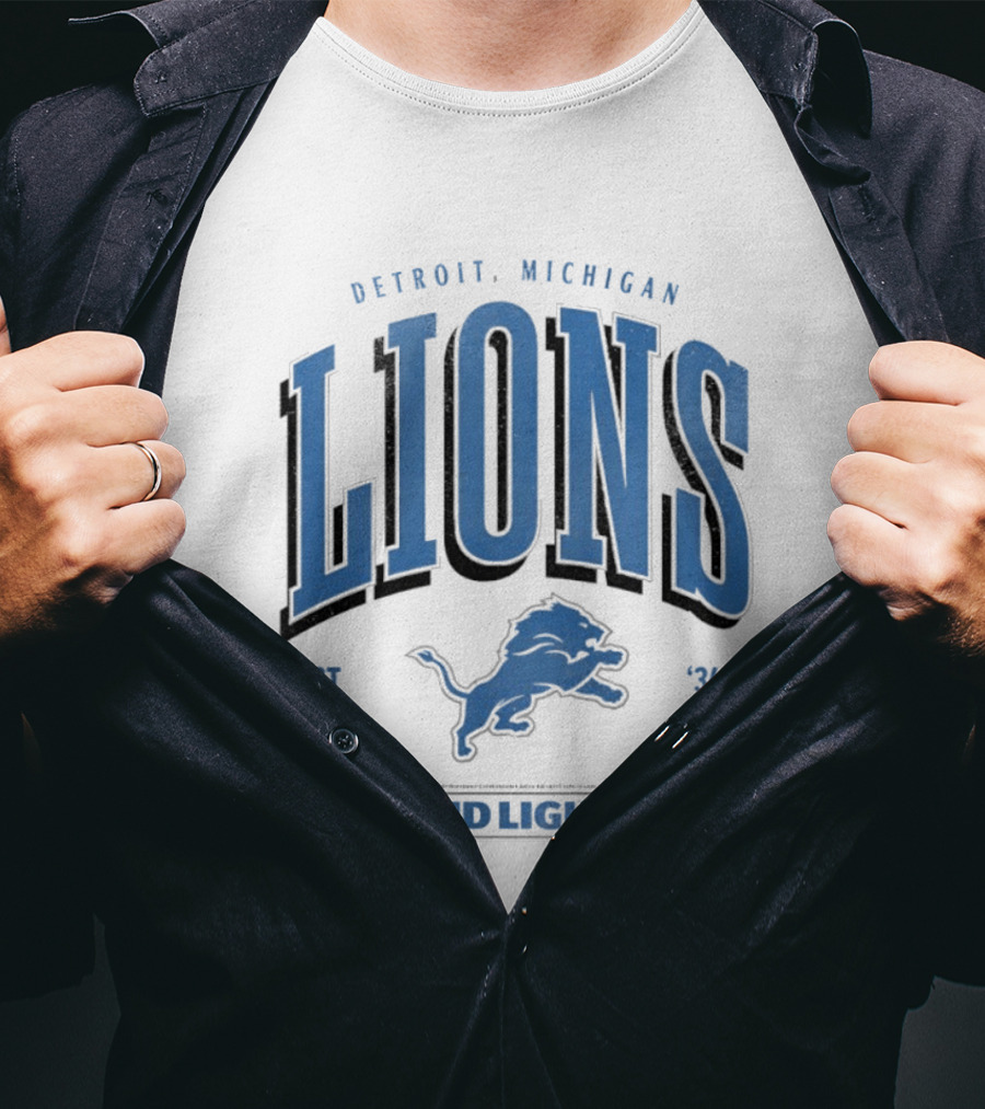 Detroit Michigan Lions Est '34 Bud Light T-Shirt
