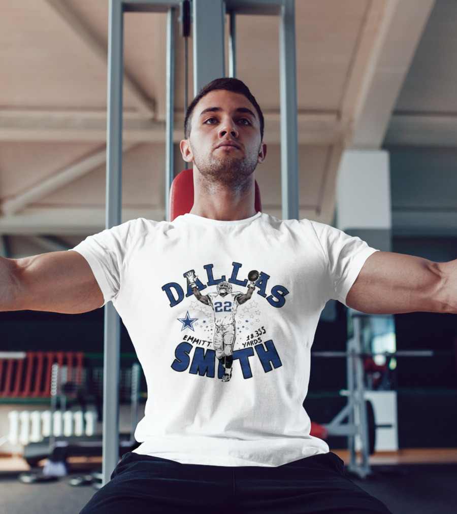 Dallas Cowboys Emmitt Smith 22 18355 Yards Star Player T-Shirt