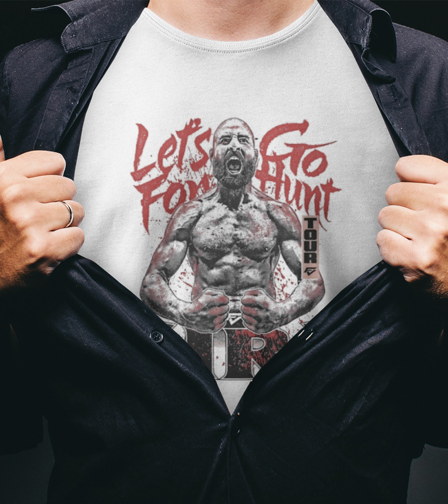 Let's Go For Hunt Jiri Prochazka Text Boxing T-Shirt