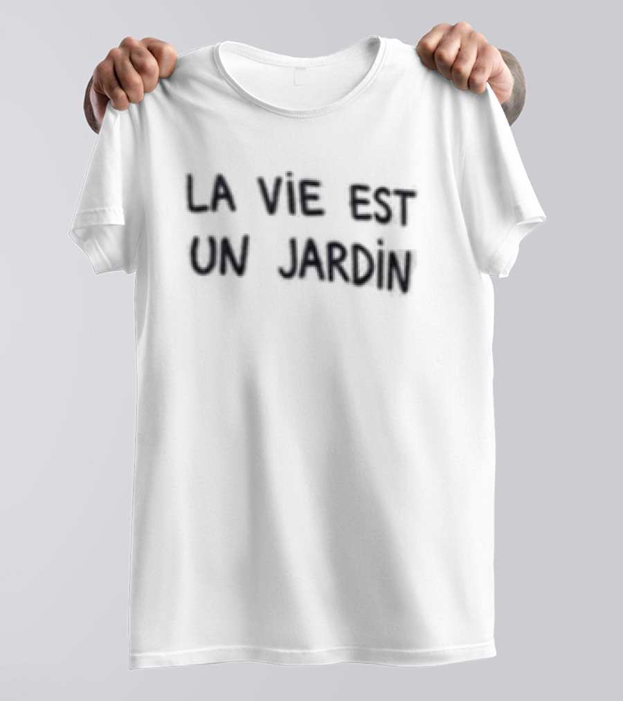 Justice Smith La Vie Est Un Jardin Bold French T-Shirt