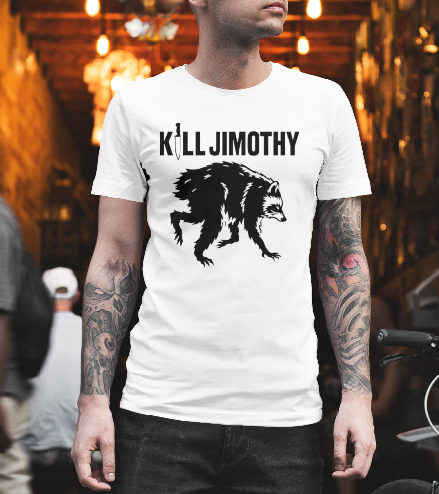 Kill Jimothy Raccoon Meme Knife T-Shirt