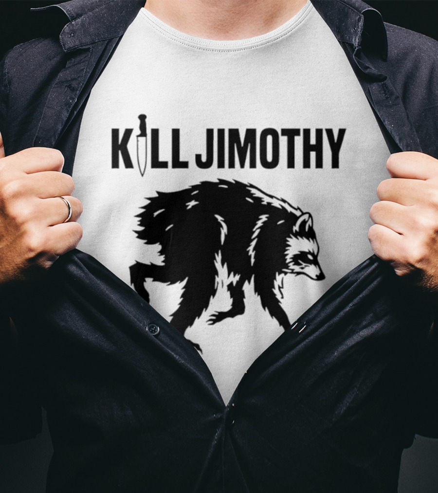 Kill Jimothy Raccoon Meme Knife T-Shirt