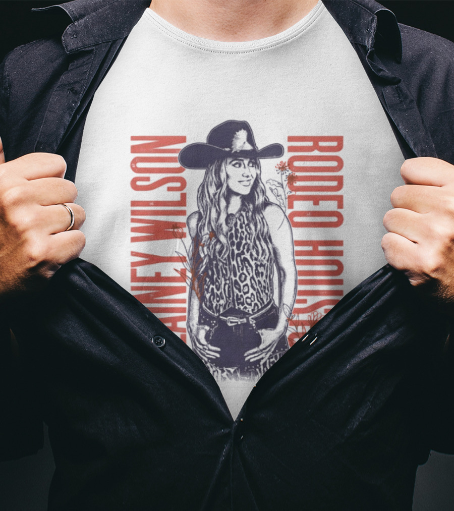 Lainey Wilson Rodeo Houston 2026 Country Music Western Style Cowboy Hat Floral T-Shirt