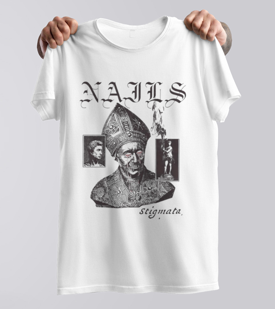 Nails Stigmata Iconic Metal Band Symbolism T-Shirt