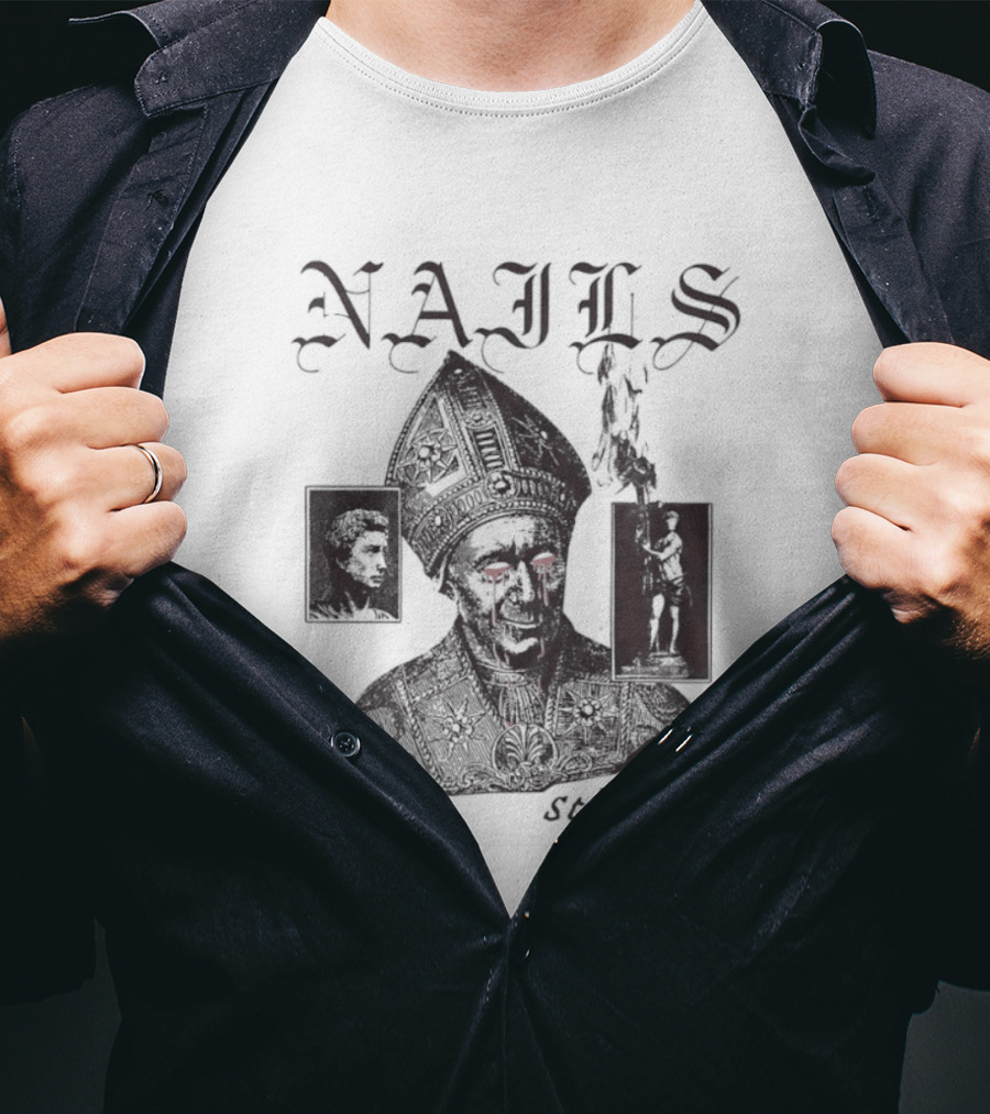 Nails Stigmata Iconic Metal Band Symbolism T-Shirt