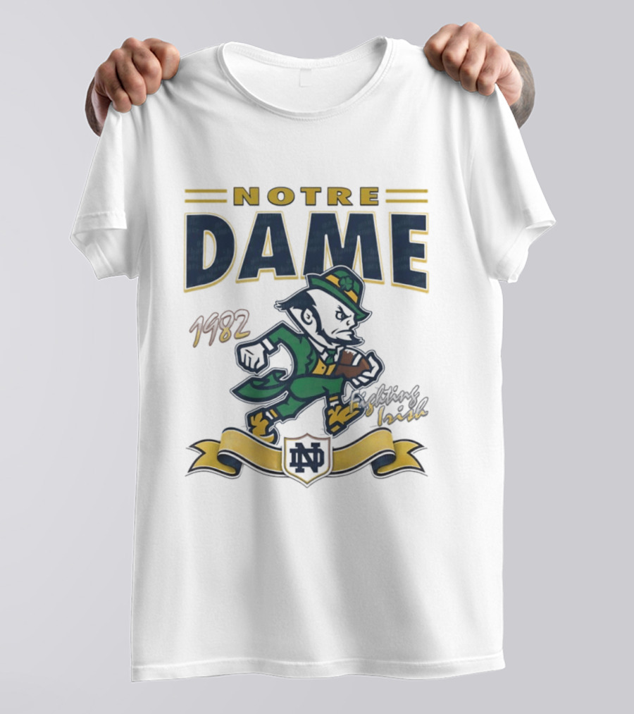 Notre Dame 1982 Fighting Irish Vintage Leprechaun T-Shirt