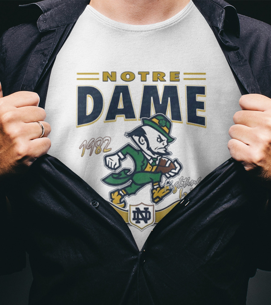Notre Dame 1982 Fighting Irish Vintage Leprechaun T-Shirt