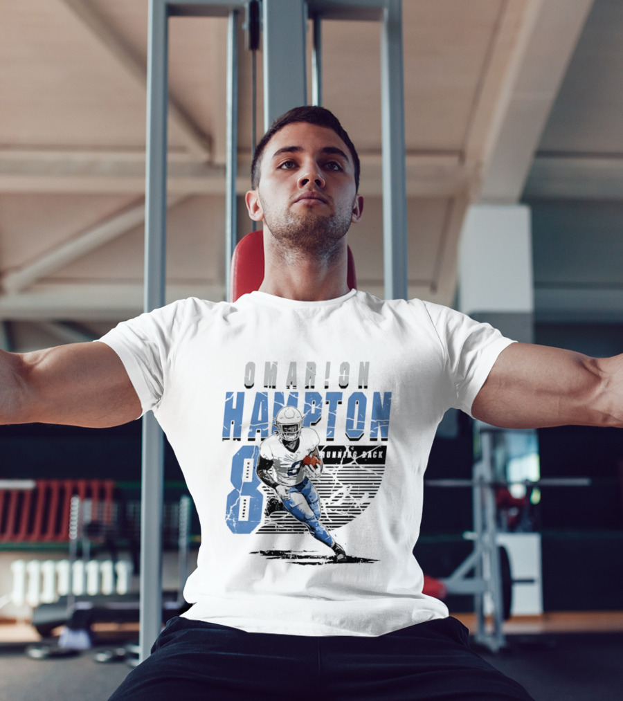 Omarion Hampton 8 Running Back Los Angeles Chargers Football T-Shirt