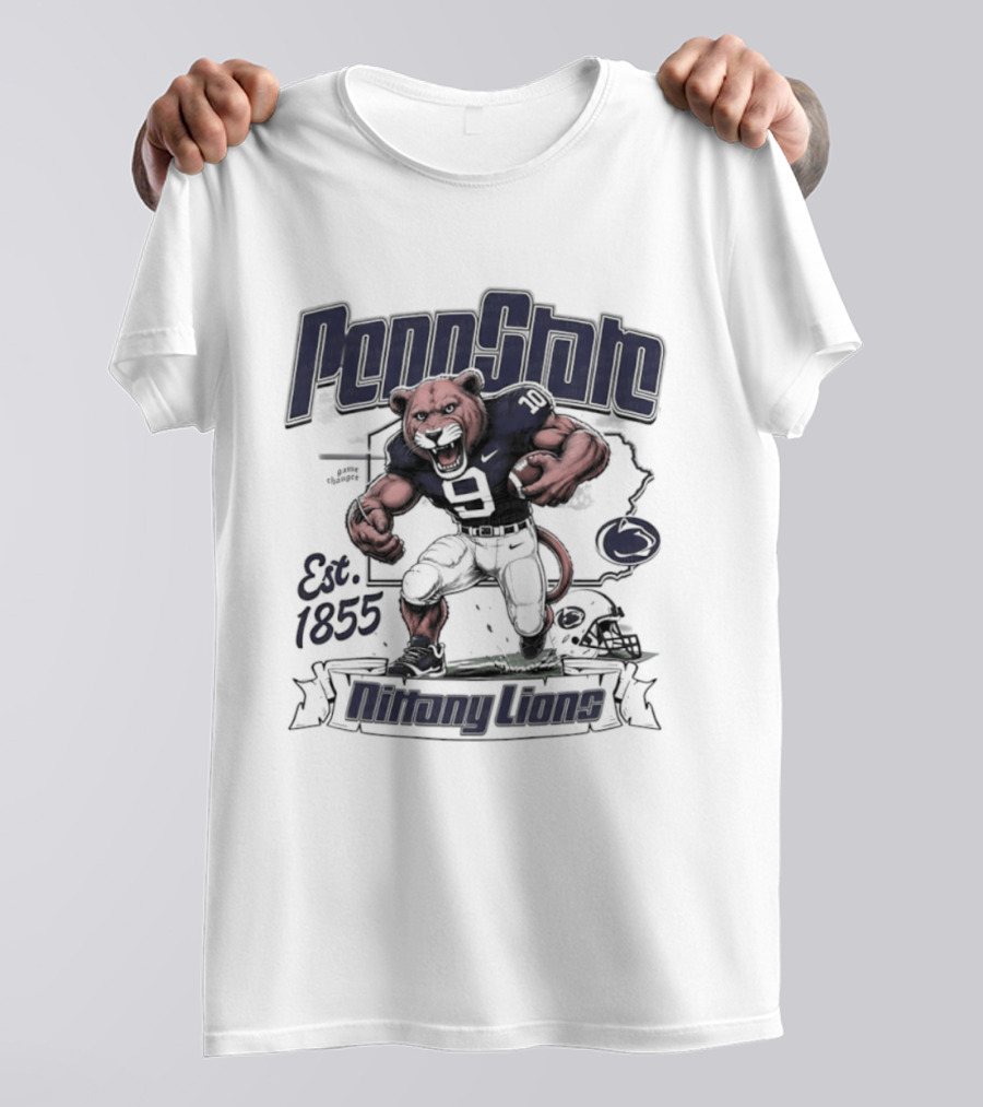 Penn State Nittany Lions Mascot Football Est 1855 T-Shirt