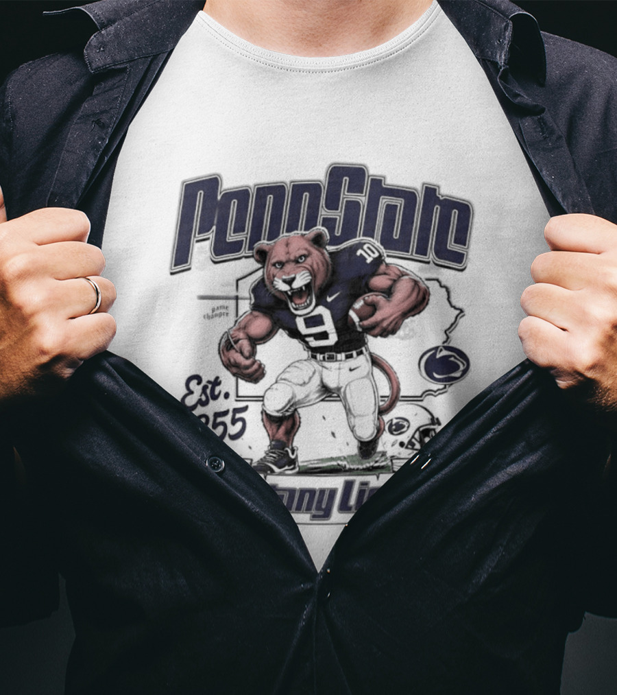 Penn State Nittany Lions Mascot Football Est 1855 T-Shirt