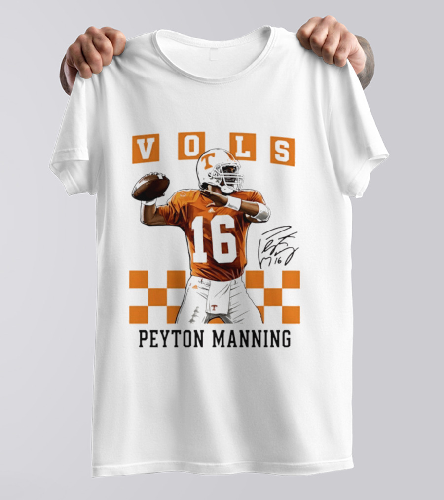 Peyton Manning 16 Vols Tennessee Football Player T-Shirt