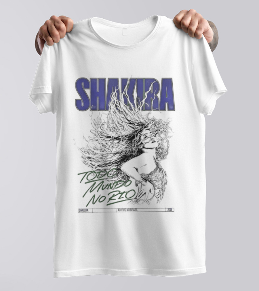 Shakira Todo Mundo No Rio Ao Vivo Brasil 2026 T-Shirt
