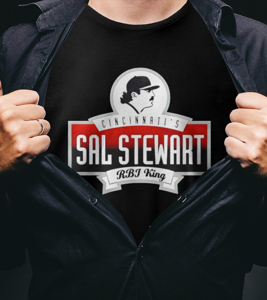 Cincinnati's Sal Stewart RBI King Iconic Baseball T-Shirt