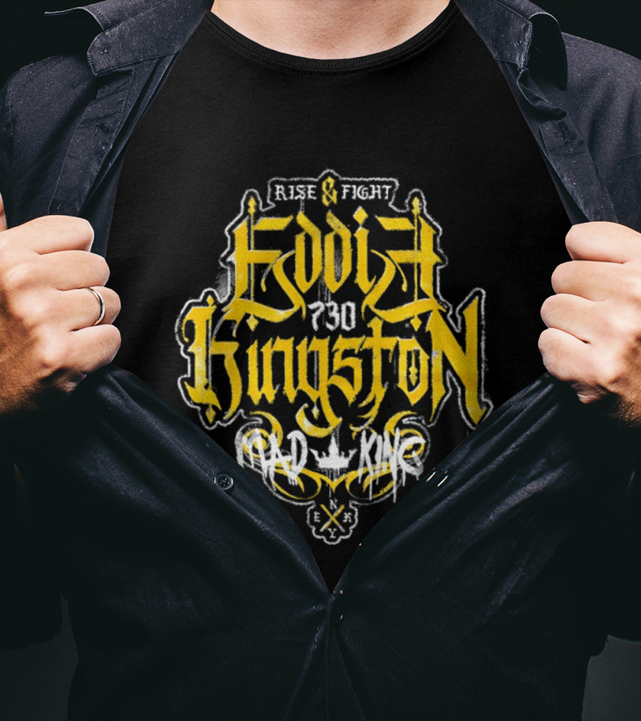 Eddie Kingston Rise And Fight Vintage Mad King Wrestling 730 T-Shirt