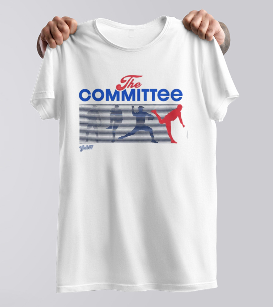 The Committee Gate 14 Podcast Baseball Pitcher Formation T-Shirt