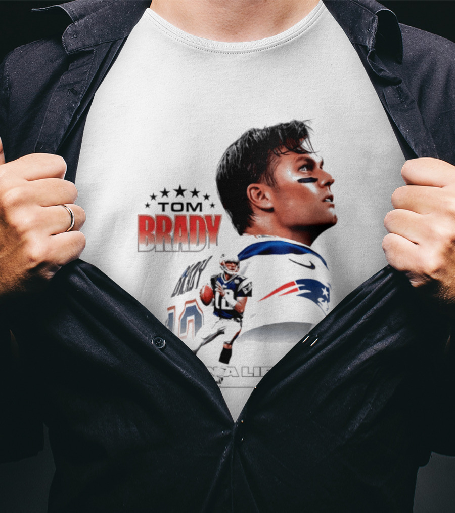 Tom Brady New England Patriots Once In A Lifetime Stars Collage T-Shirt