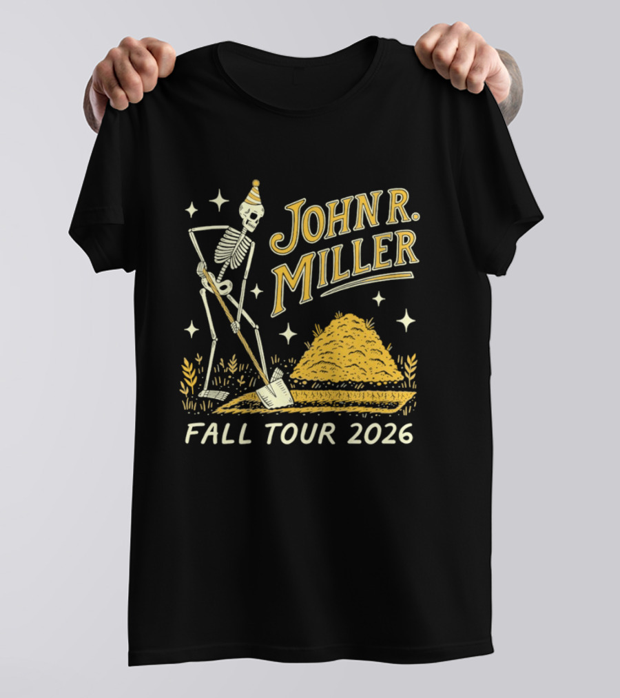 John R. Miller Skeleton With Shovel Fall Tour 2026 T-Shirt