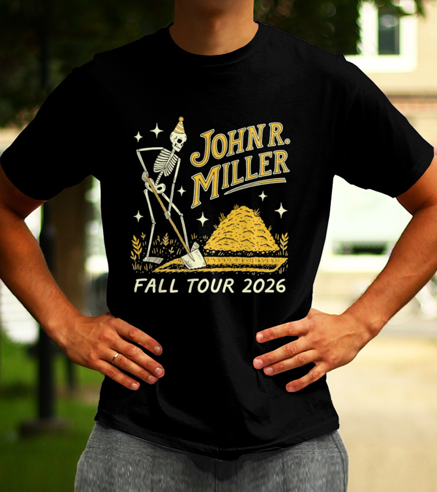 John R. Miller Skeleton With Shovel Fall Tour 2026 T-Shirt