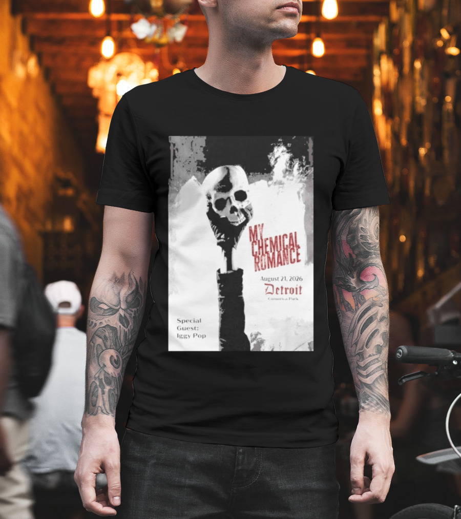 My Chemical Romance Iggy Pop August 21 2026 Comerica Park Detroit T-Shirt