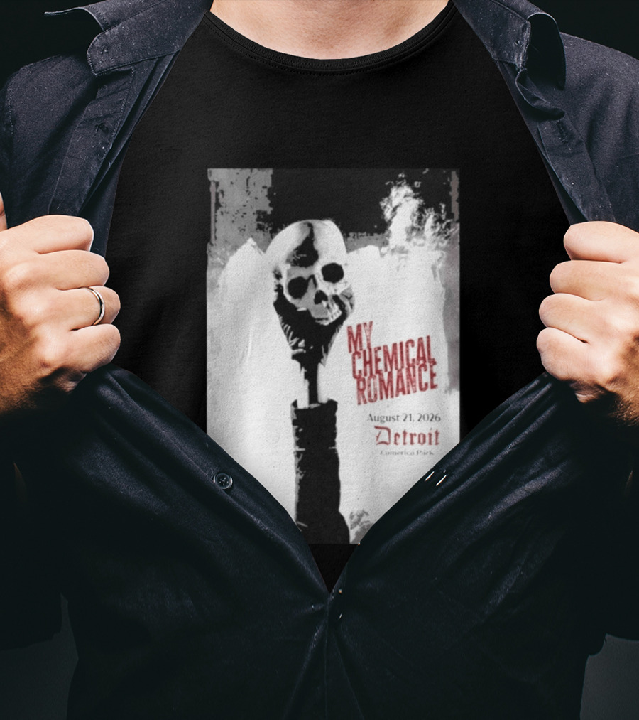 My Chemical Romance Iggy Pop August 21 2026 Comerica Park Detroit T-Shirt