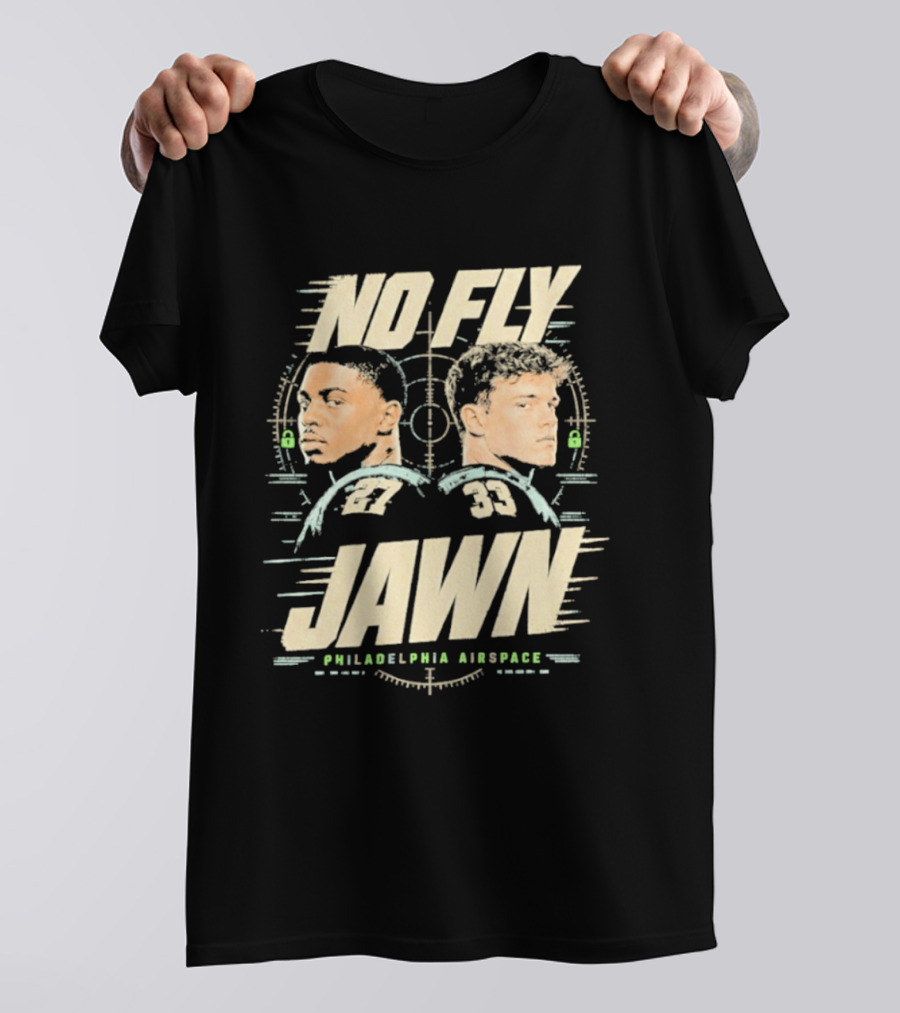No Fly Jawn Philadelphia Airspace Reed Blankenship Player Duo 31 32 T-Shirt