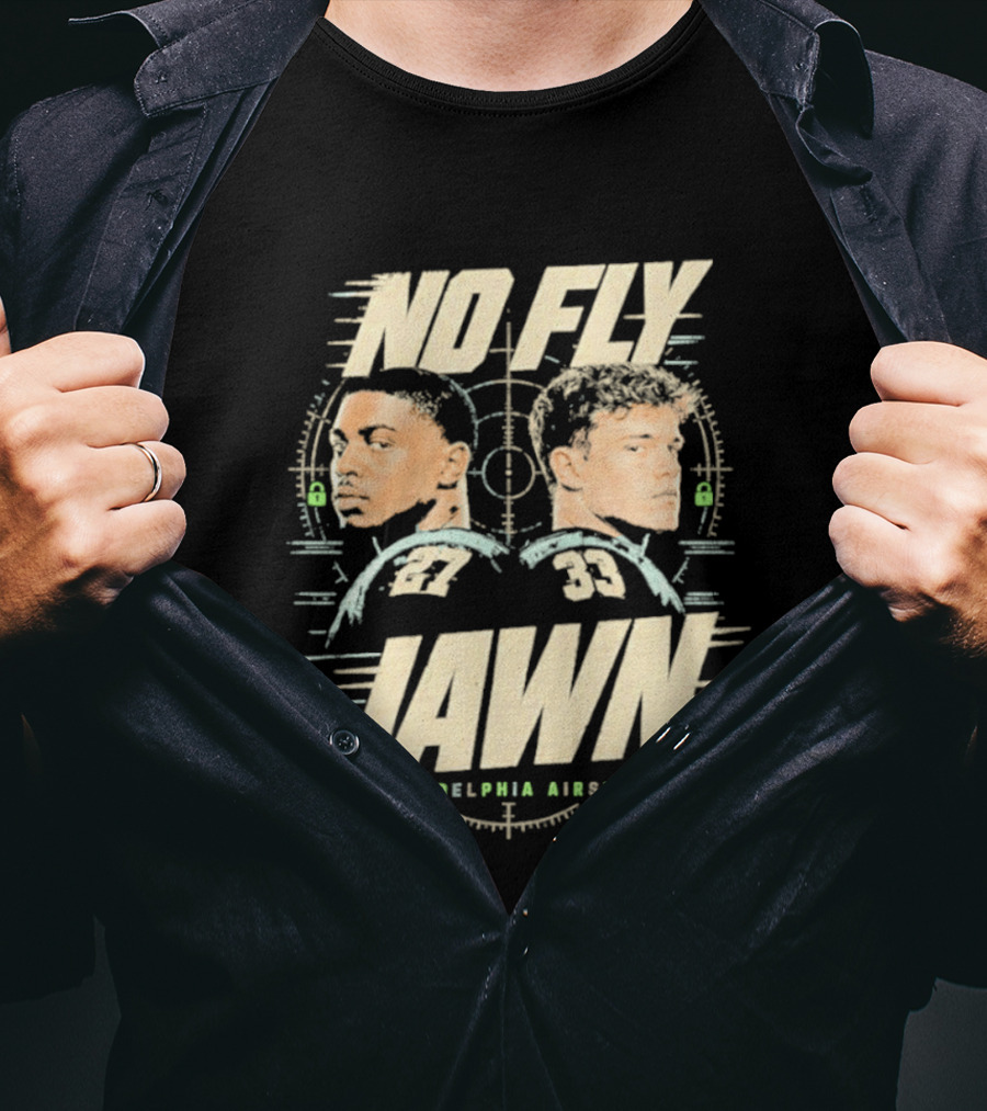 No Fly Jawn Philadelphia Airspace Reed Blankenship Player Duo 31 32 T-Shirt