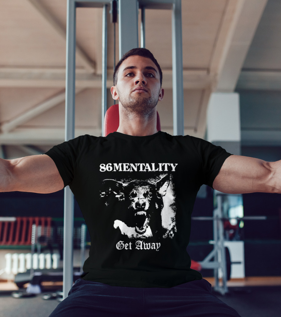86 Mentality Get Away Hardcore Punk Iconic Dog T-Shirt