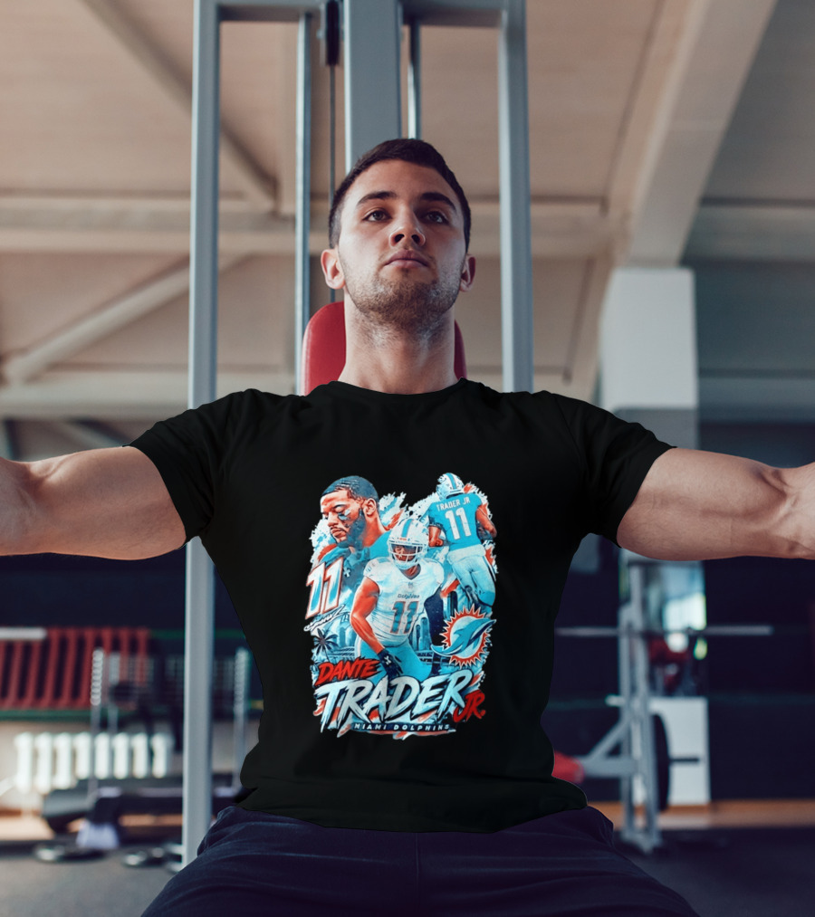 Dante Trader Jr 11 Miami Dolphins Football Player T-Shirt