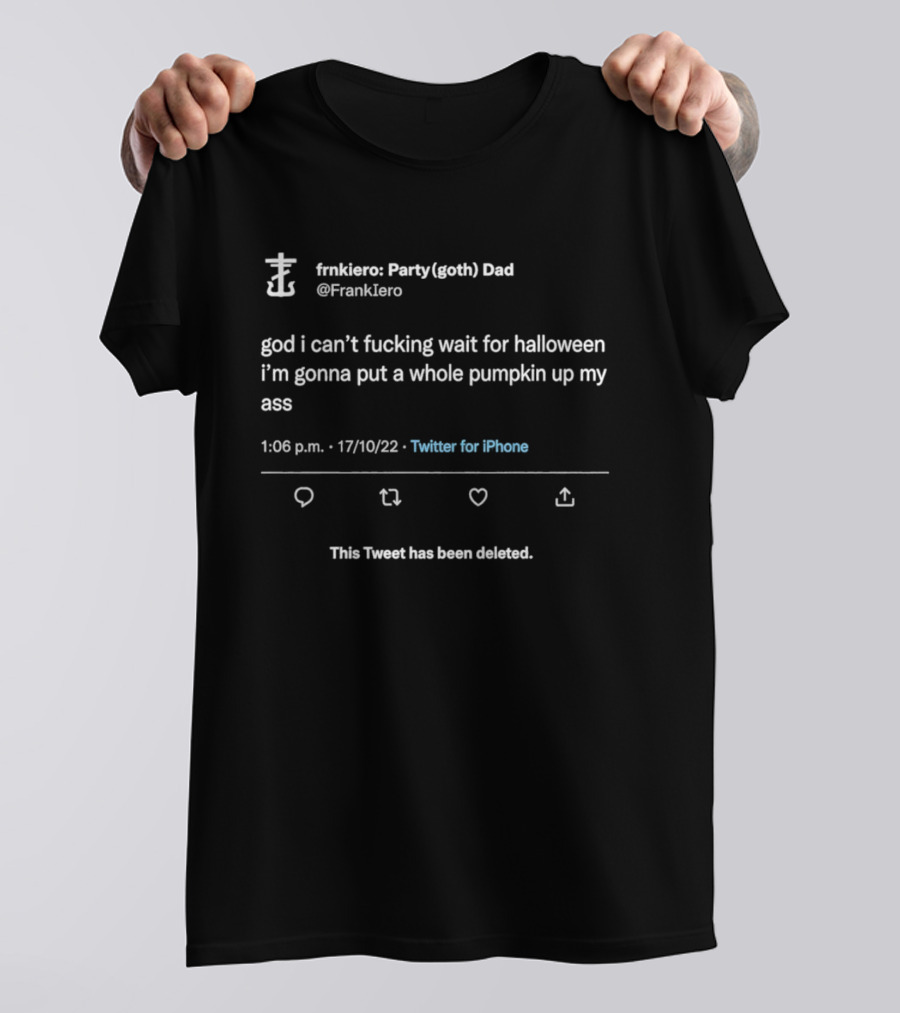 Fmikero Party Goth Dad Deleted Tweet Halloween Pumpkin 17/10/22 T-Shirt
