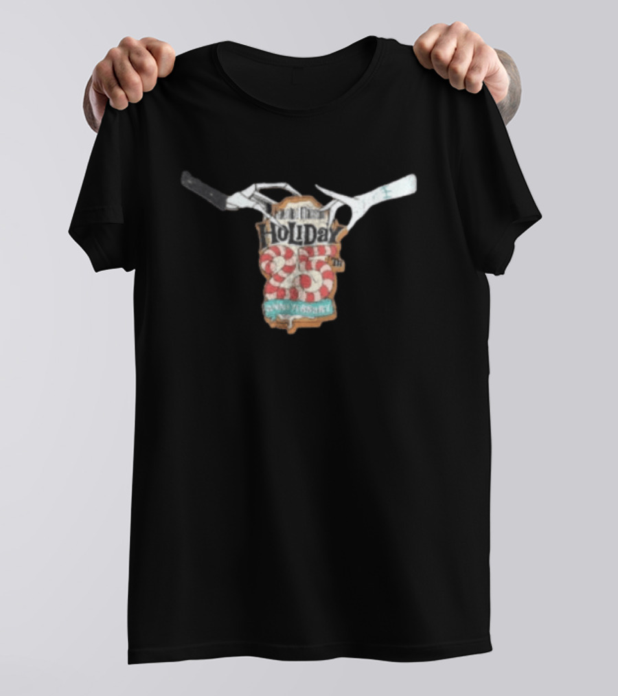Haunted Mansion Holiday 25th Anniversary With Jack Skellington And Sally Candy Cane 25th Anniversary T-Shirt