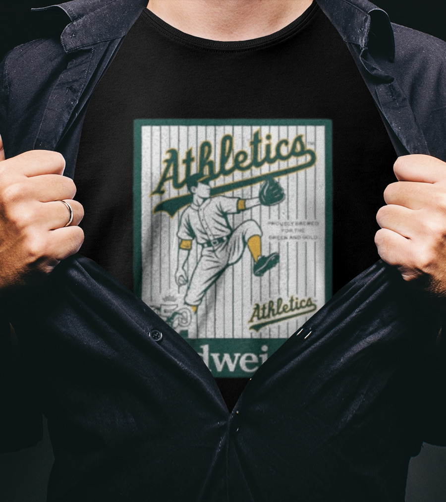 Athletics Budweiser 150th Anniversary Proudly Brewed For The Green And Gold T-Shirt