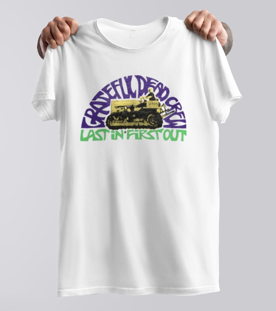 Grateful Dead Crew Last In First Out Tractor 1995 T-Shirt