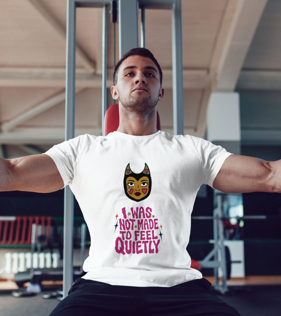 I Was Not Made To Feel Quietly Devil Girl Hearts And Stars T-Shirt