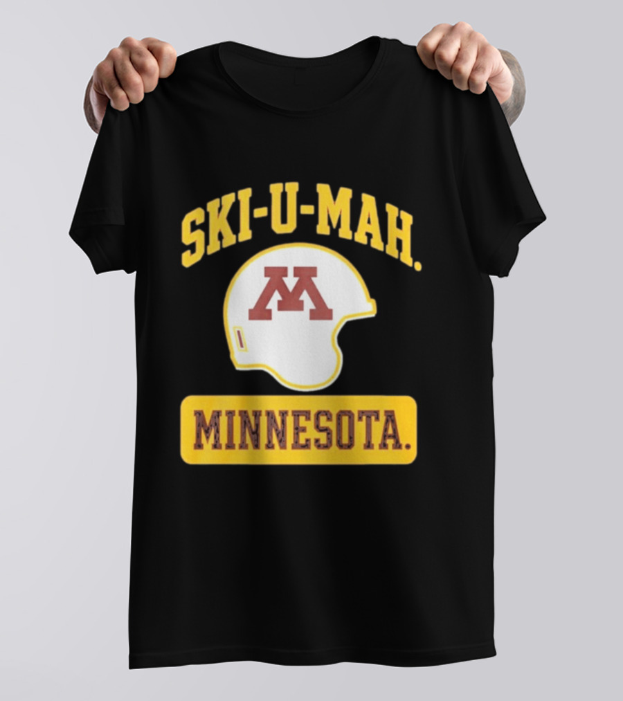 Mills Armbruster Ski U Mah Minnesota Football Helmet T-Shirt