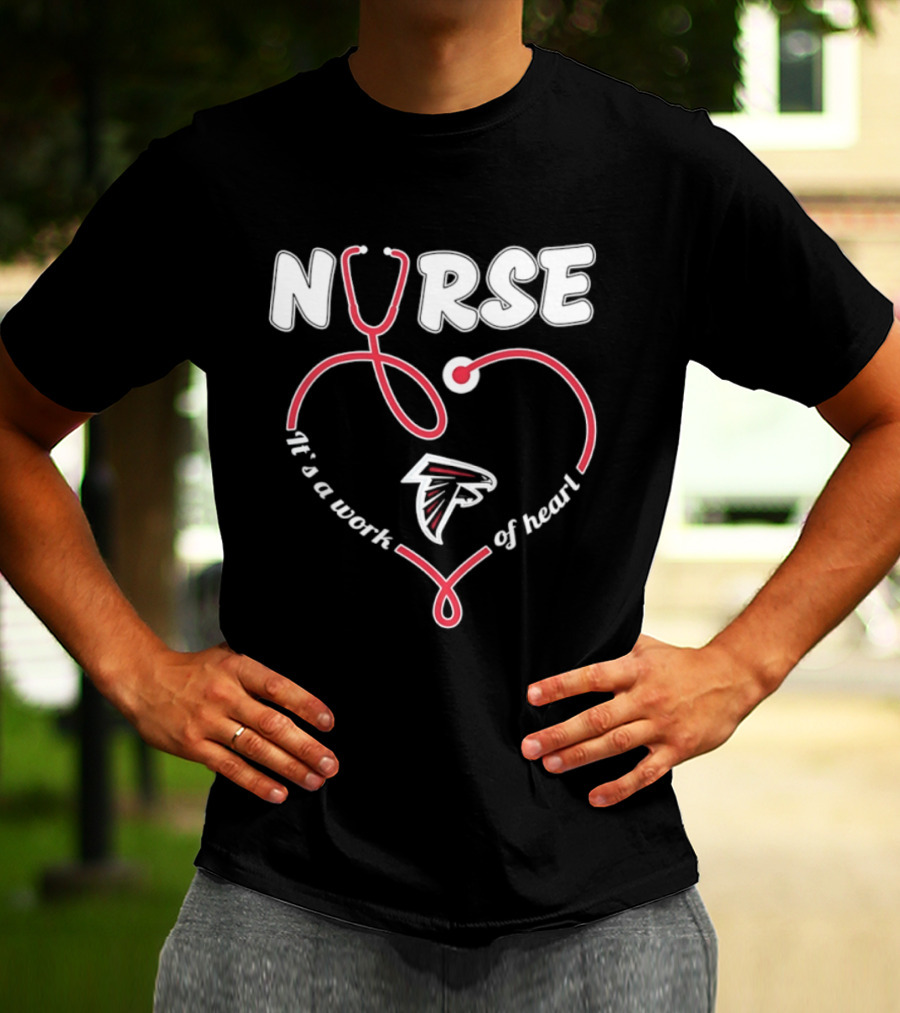 Nurse It's A Work Of Heart Atlanta Falcons 2026 T-Shirt