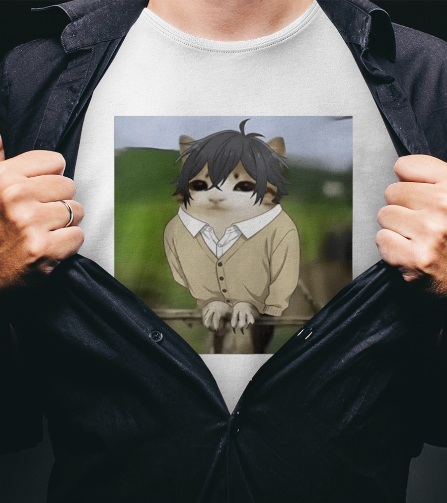 Horimeowls Miyamura Cat Owl Meme Anime Hybrid T-Shirt