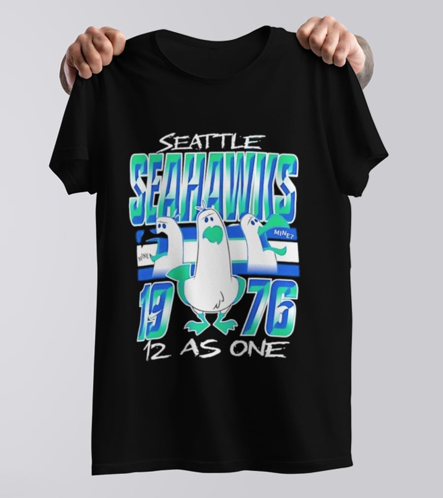 Seattle Seahawks 1976 Seagulls Mine 12 As One T-Shirt