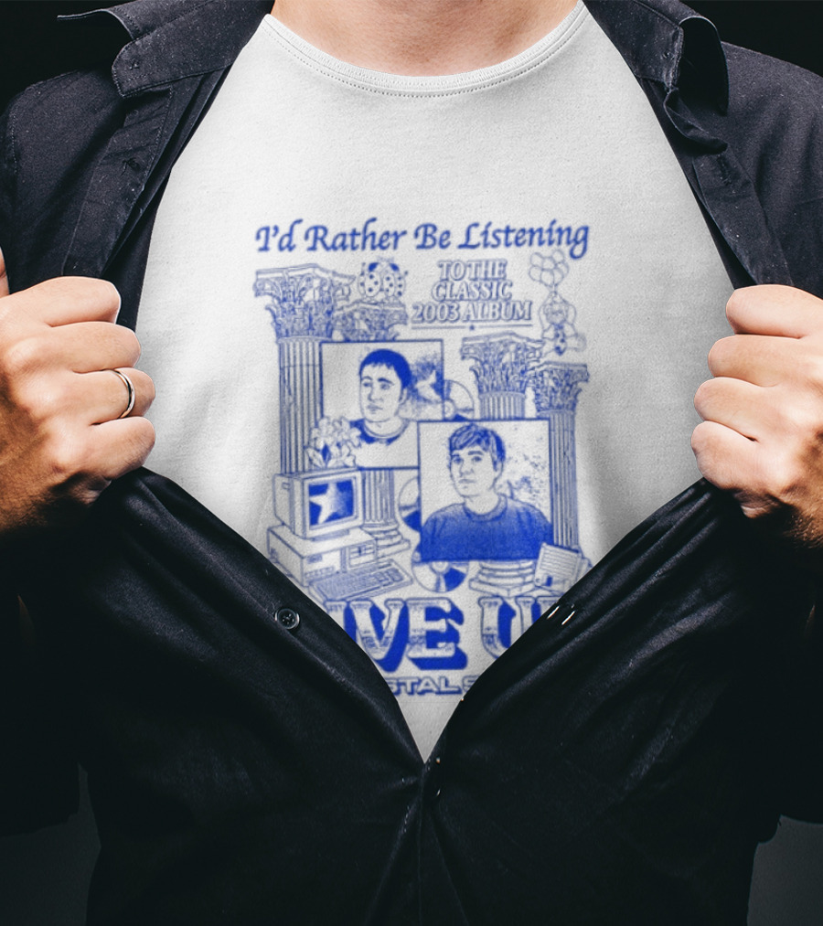 I'd Rather Be Listening To The Classic 2003 Album Give Up By The Postal Service T-Shirt