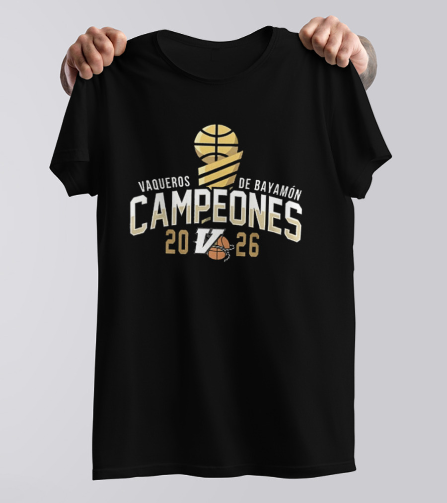 Vaqueros De Bayamon 2026 Campeones Trophy Basketball 18 BSN T-Shirt